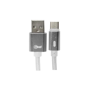 Cable USB a Tipo C Plateado Mlab