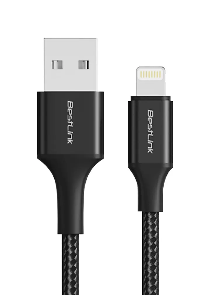 Cable de carga USB-A a Lightning 2,4A Trenzado BestLink 2