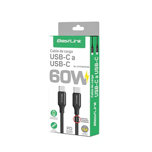 Cable de carga USB-C a USB-C 60W Trenzado BestLink