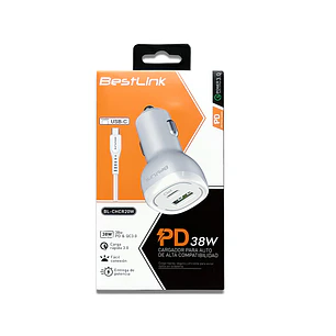 Cargador de Auto PD38W blanco BESTLINK