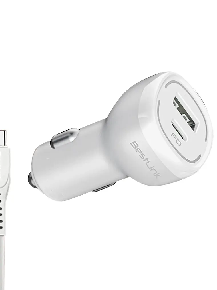 Cargador de Auto PD38W blanco BESTLINK 3