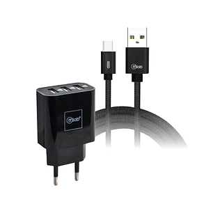 Cargador Kit Charger Certificado USB + Cable TIPO-C Mlab