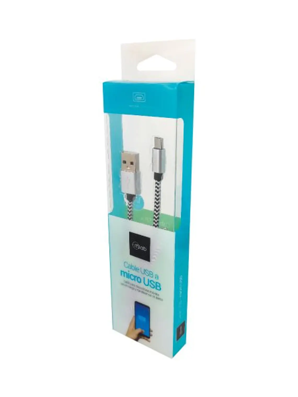 Cable USB a micro USB Azul Mlab 2