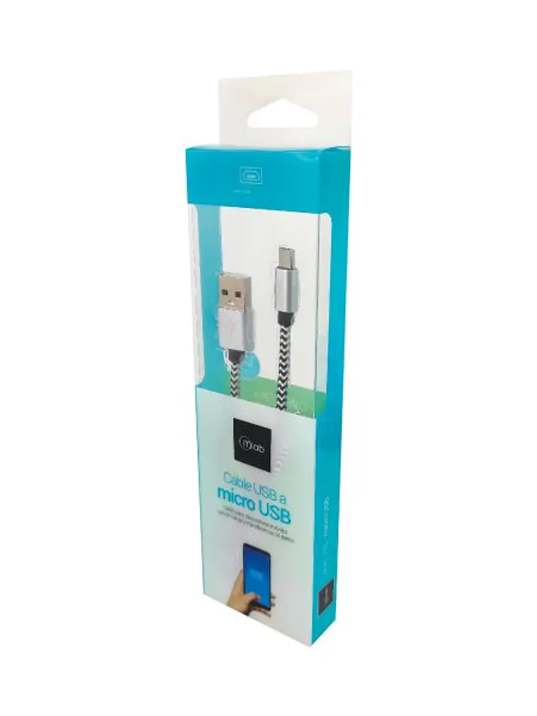 Cable USB a micro USB Azul Mlab 2