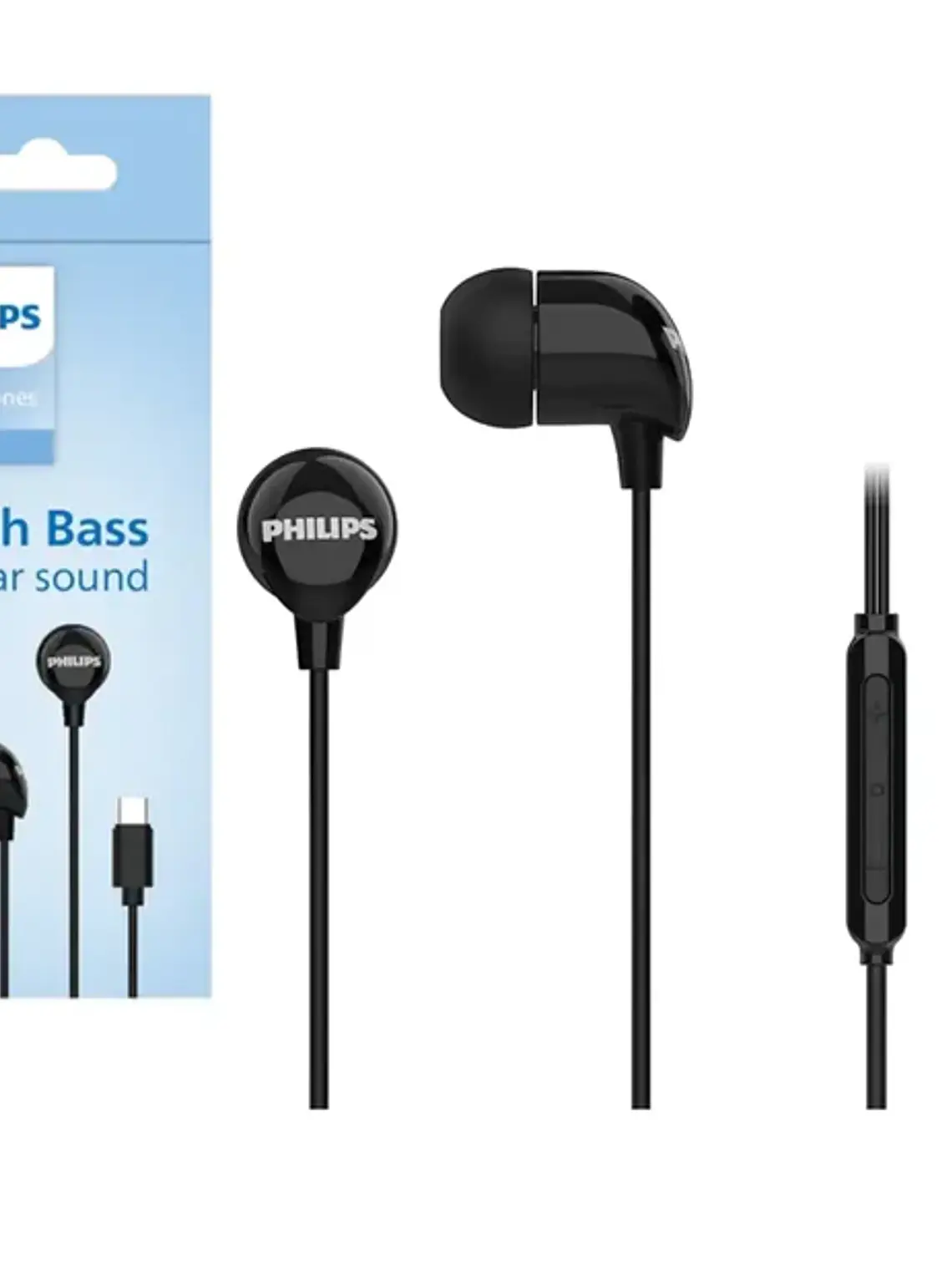Audífonos Philips TAE2146 con Micrófono USB-C y Graves Potentes Negro 1