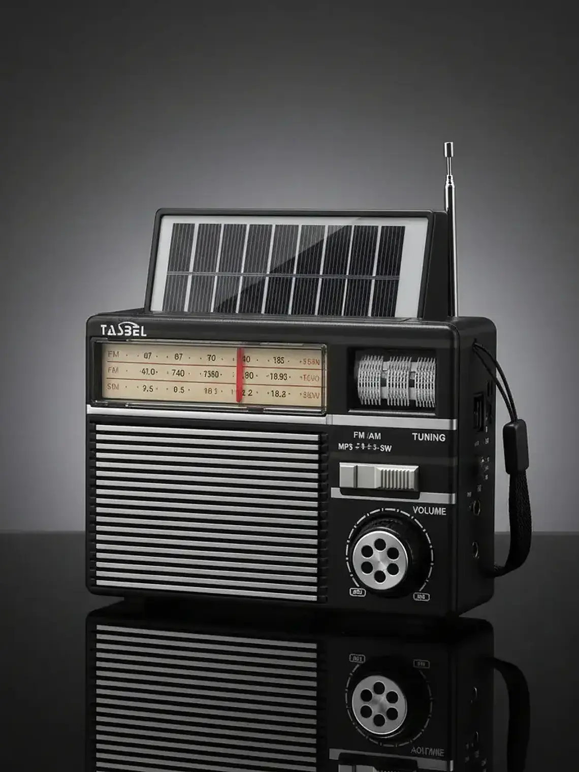 Radio Retro Solar Bluetooth AM/FM Modelo TS-969S Tasbel 2