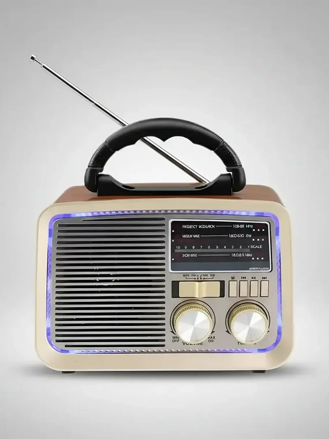 Radio Retro Vintage Solar Am/SW/FM Bluetooth Model TS-725 Tasbel 1