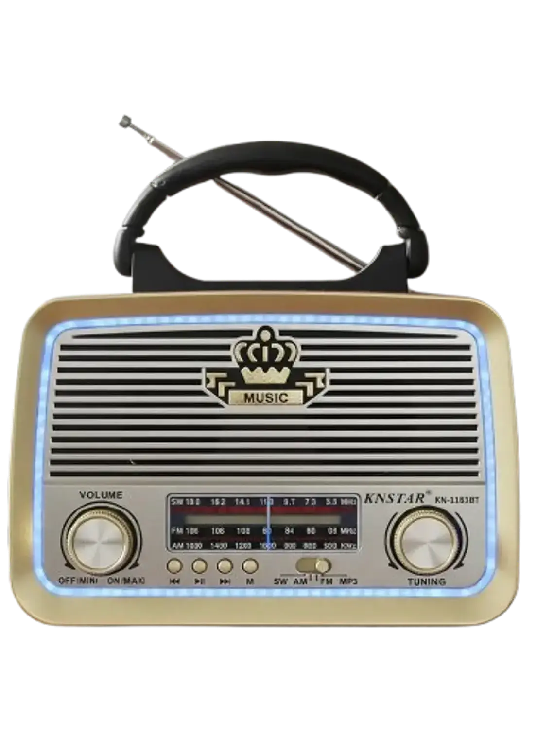 Radio Portatil Mp3 Sd Usb Fm Am Vintage Bluetooth Recargable 1