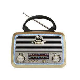 Radio Portatil Mp3 Sd Usb Fm Am Vintage Bluetooth Recargable