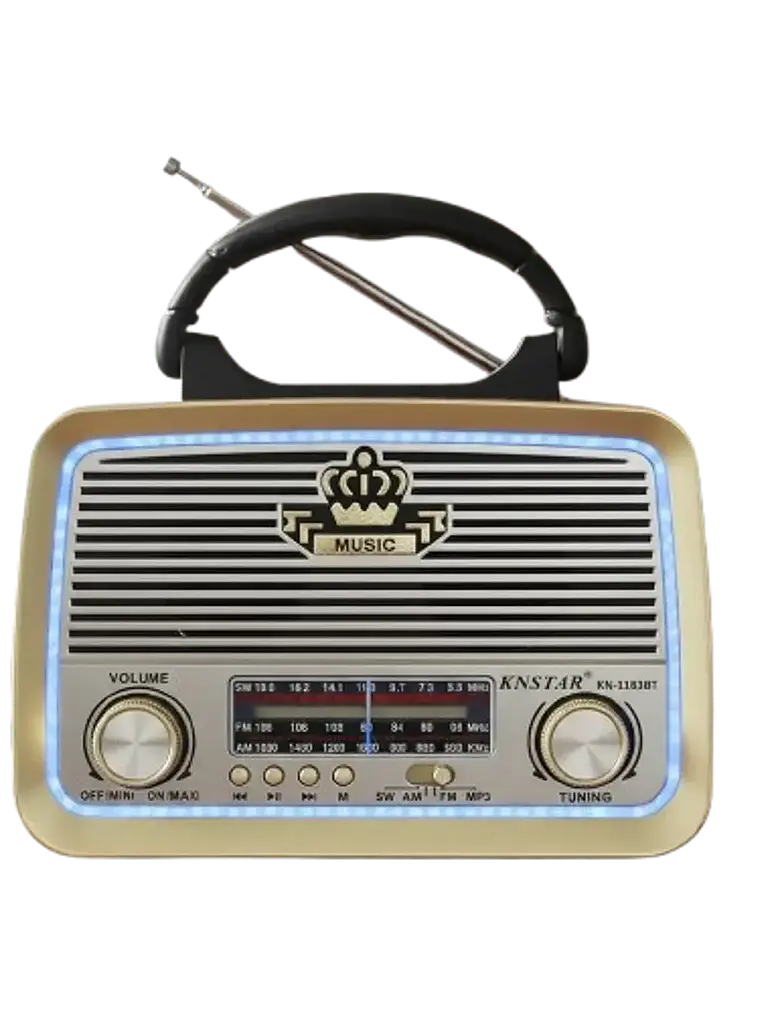 Radio Portatil Mp3 Sd Usb Fm Am Vintage Bluetooth Recargable 1