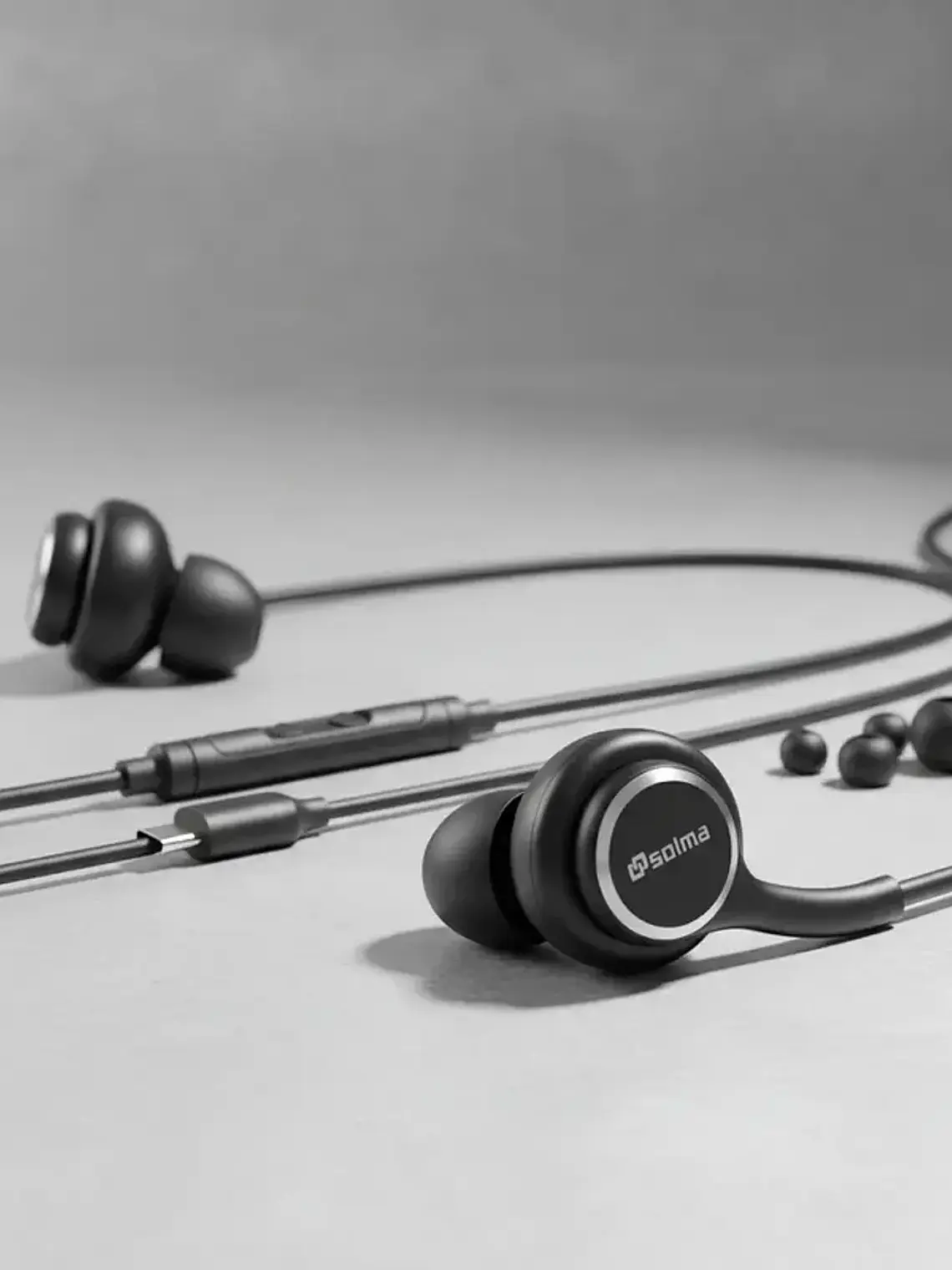 Audífonos Entrada Tipo C Universal Manos Libres Color Negro 3