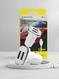 Cargador + Cable Micro Usb Para Auto BZ12 Borofone Color Blanco - Miniatura 1