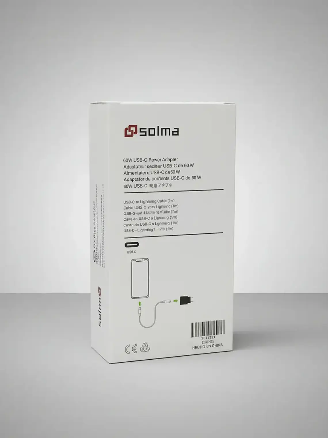 Cargador IPhone Usb -C a Lightning 60w Solma 3