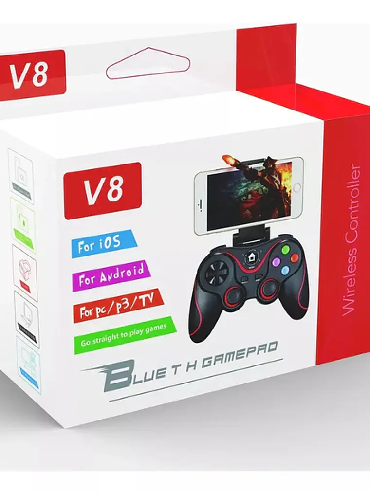  Control Bluetooth Para Celulares Y Pc Conexión V8 Kazem 2