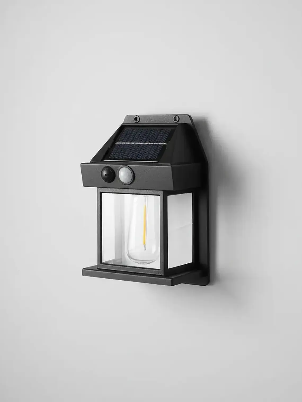 Farol Solar De Pared Con Sensor Movimiento Luz Cálida Jardín 1