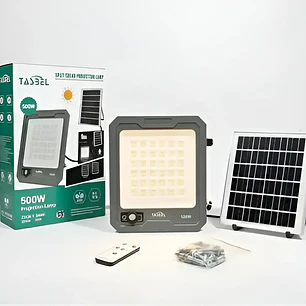 Foco Solar Tasbel 500w Led Exterior Con Panel Y Control