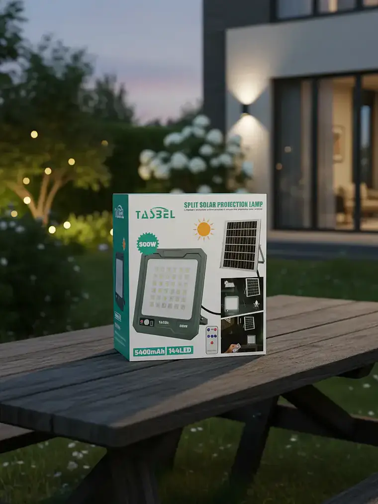 Foco Solar Tasbel 500w Led Exterior Con Panel Y Control 3