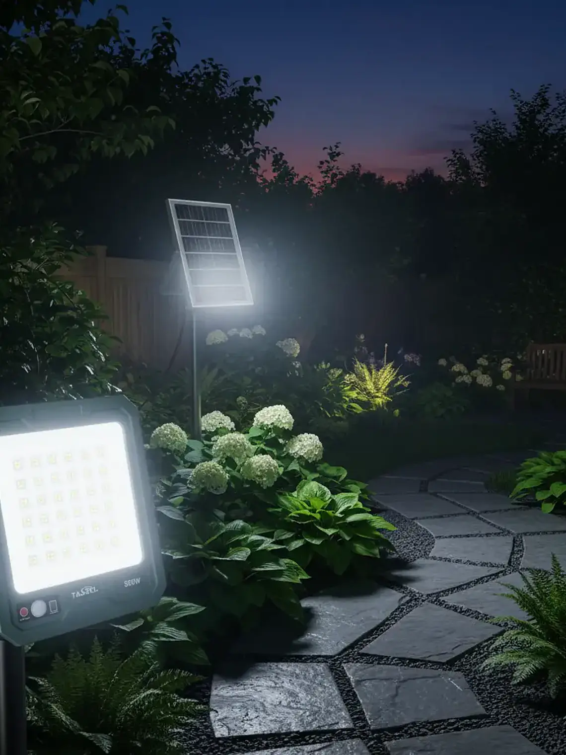 Foco Solar Tasbel 500w Led Exterior Con Panel Y Control 4