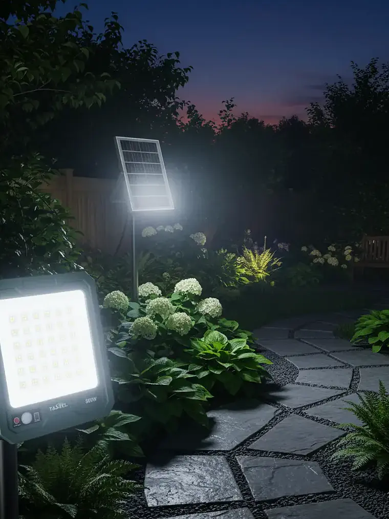 Foco Solar Tasbel 500w Led Exterior Con Panel Y Control 4