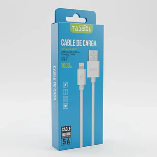 Cable Lightning de 1 Metro 5A Tasbel Color Blanco