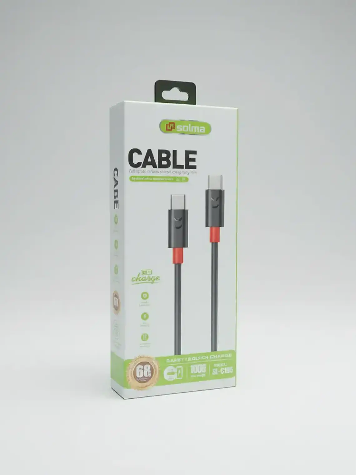 Cable Tipo C a Tipo C 1 Metro Modelo SL-C195 Solma 1