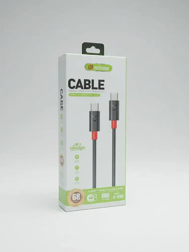 Cable Tipo C a Tipo C 1 Metro Modelo SL-C195 Solma 1