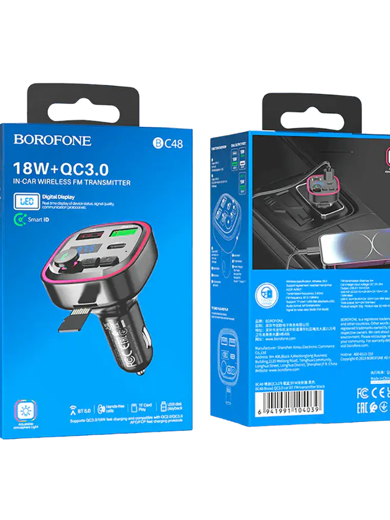  Transmisor Bluetooth 18W+QC3.0 BC48 Borofone 1