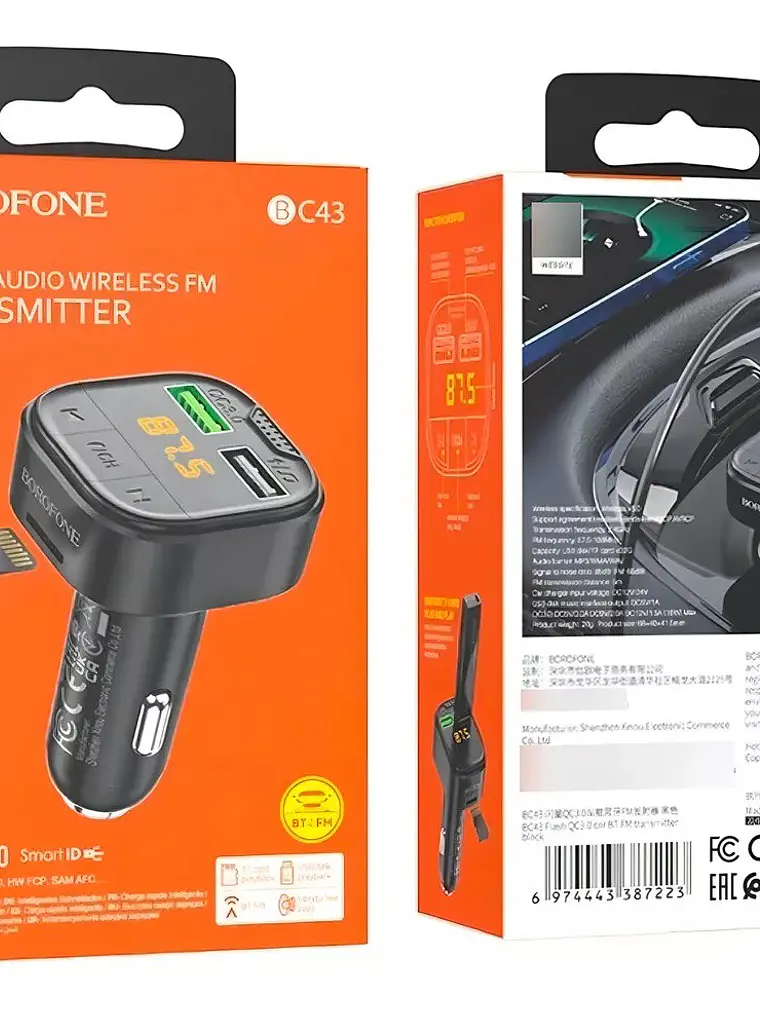 Transmisor Fm Inalambrico 18W BC43 Borofone 1