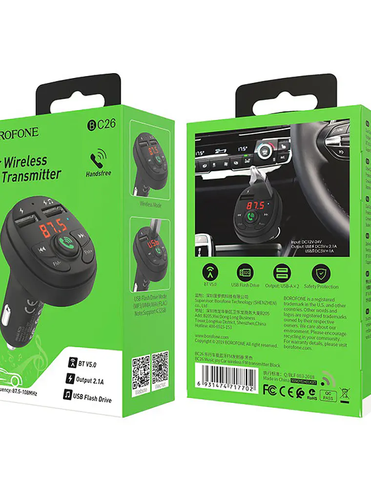  Transmisor Fm Inalambrico Borofone BC26 1