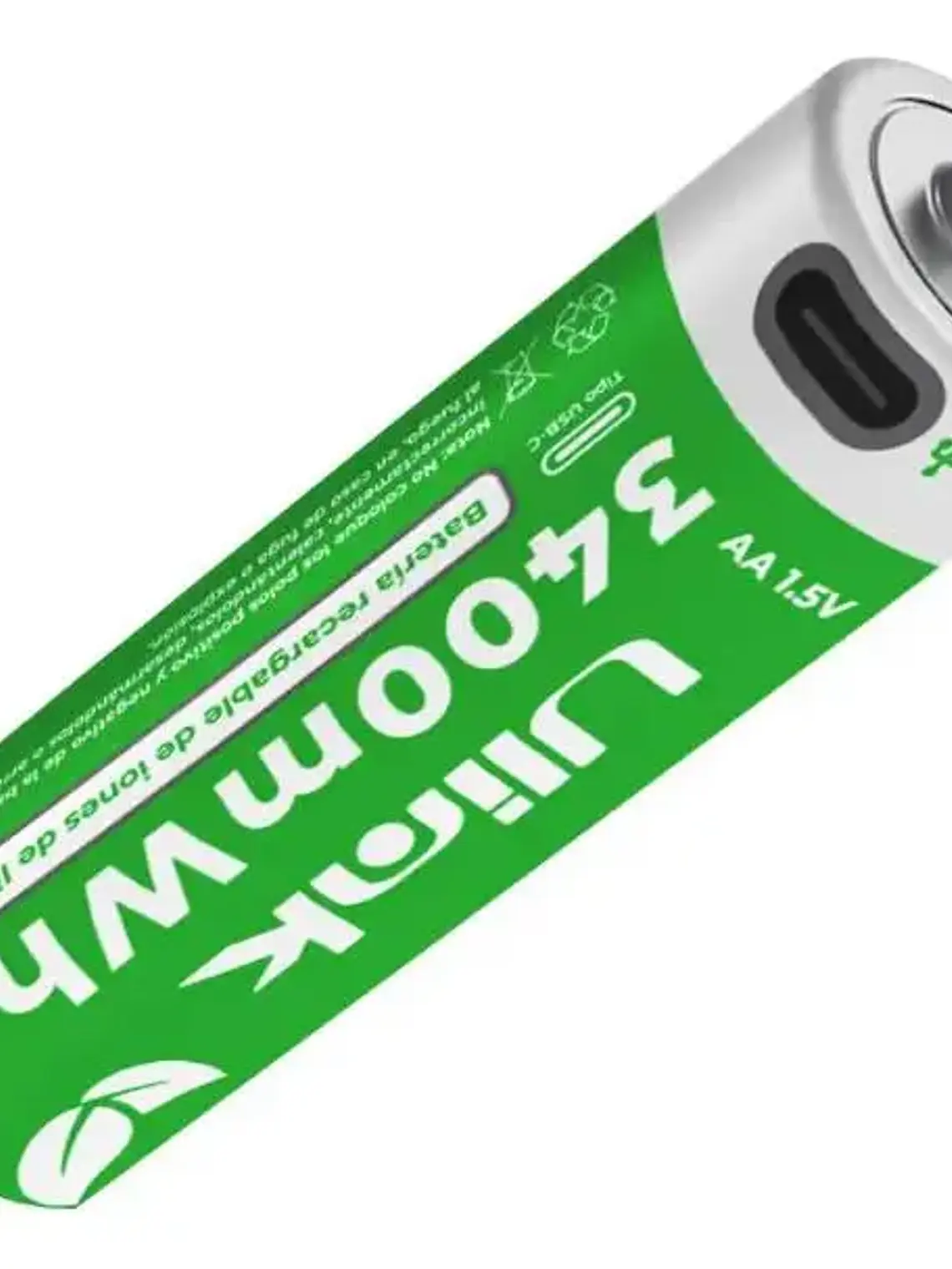 Pilas AA X2 Con Carga USB C de 3400mWh Ulink 3