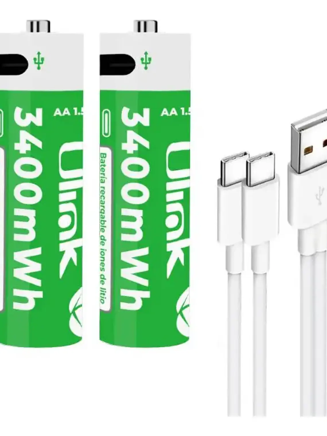 Pilas AA X2 Con Carga USB C de 3400mWh Ulink 2