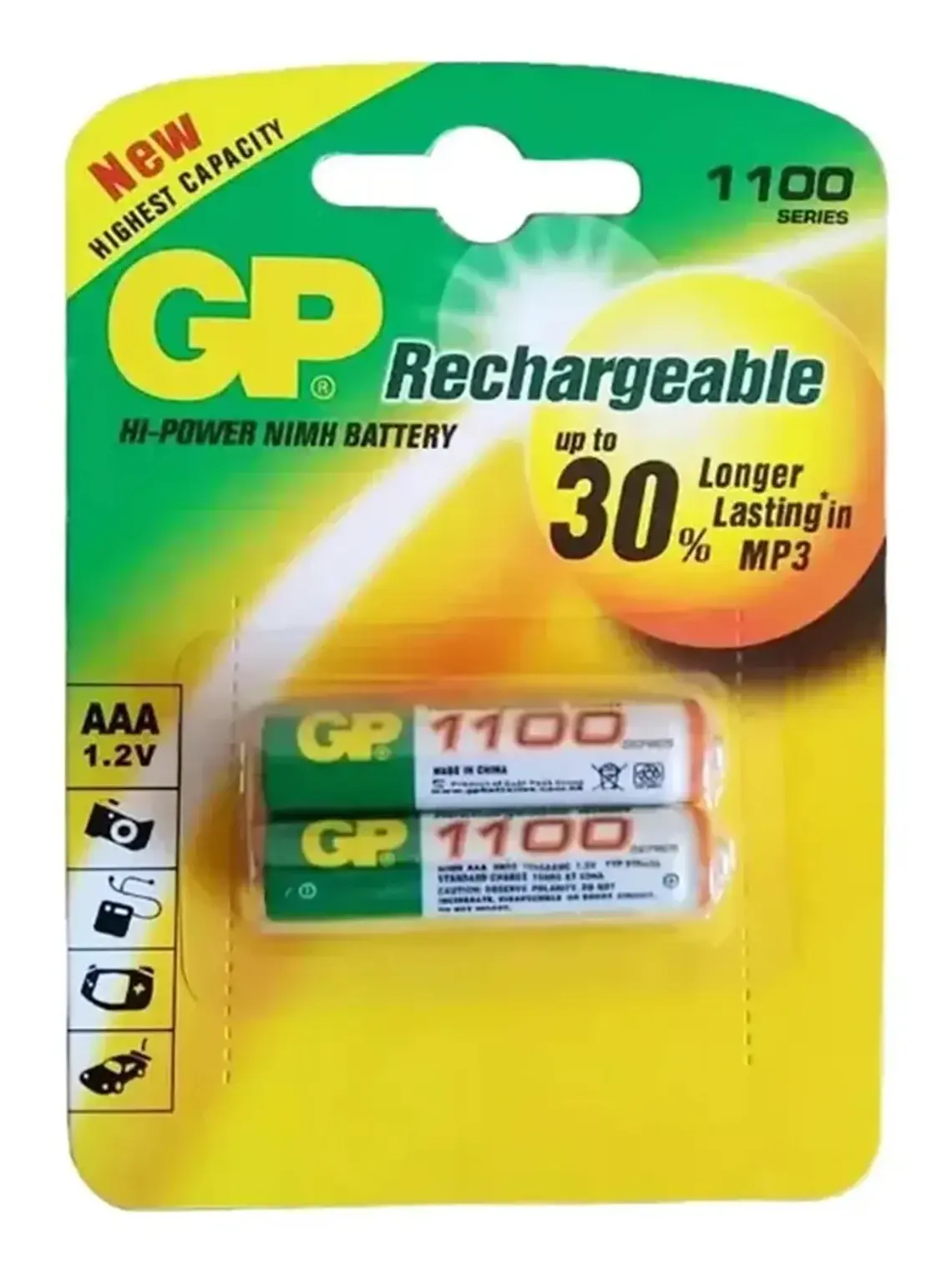 Pilas Recargables AAA 1100Mah GP 1