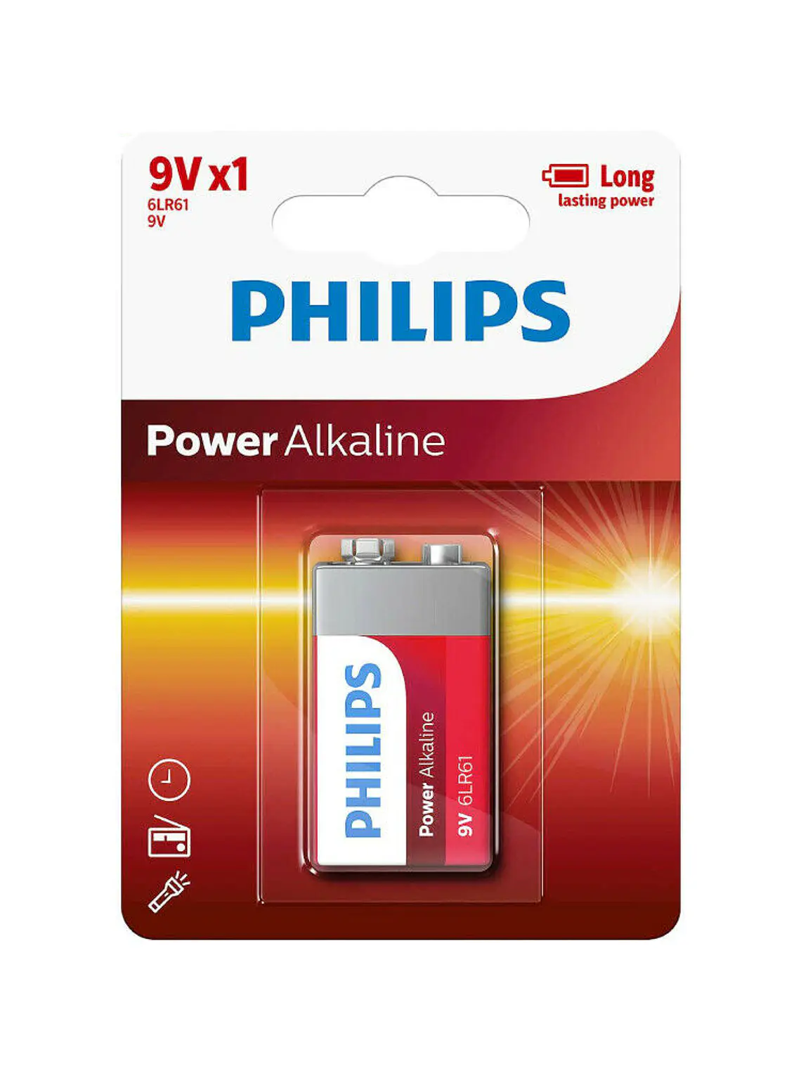 Batería Philips Power Alcalina 6LR61 – 9V 1