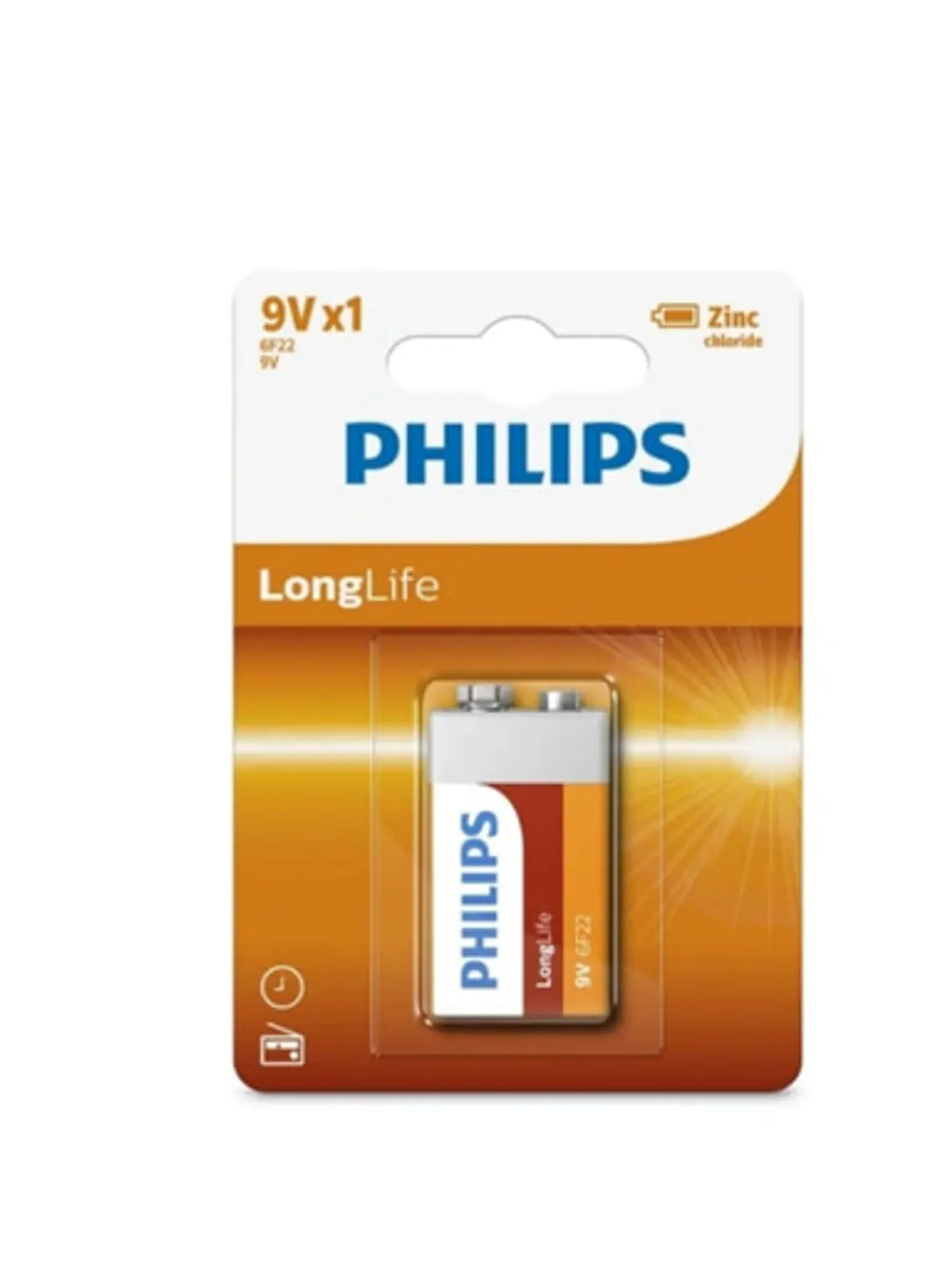 Bateria De 9V Cloruro Zinc Philips 1