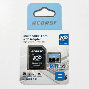 Memoria Micro SD 8GB c/10 Recrsi