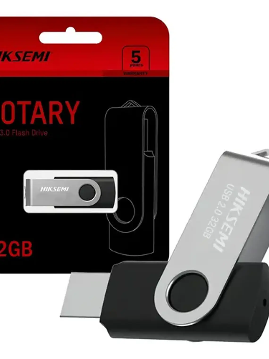 Pendrive 32G USB 2.0, Rotary Hiksemi 1