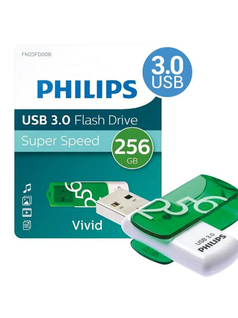 Pendrive Philips Vivid 256GB USB 3.0 1