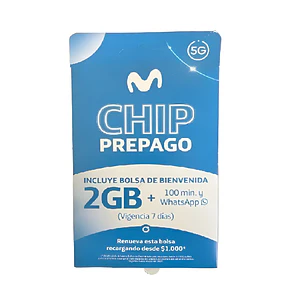 Chip Movistar 2 Giga + 1000 Minutos