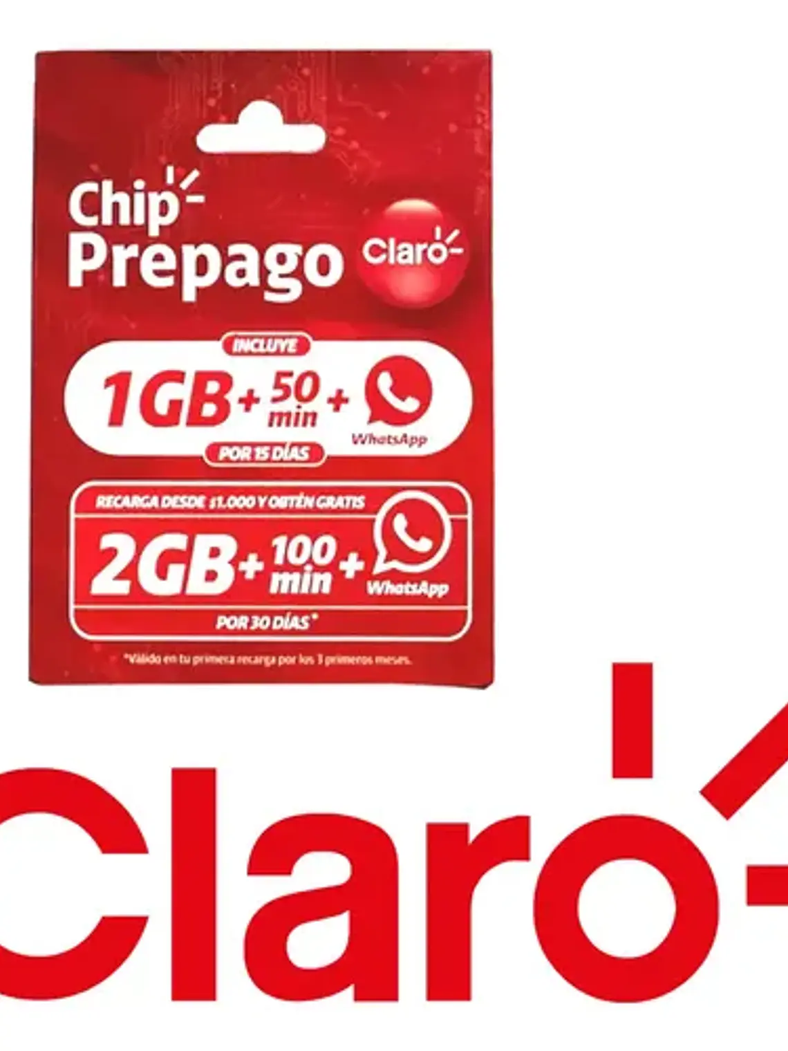 Chip Claro 1Gb + 50 Minutos 1