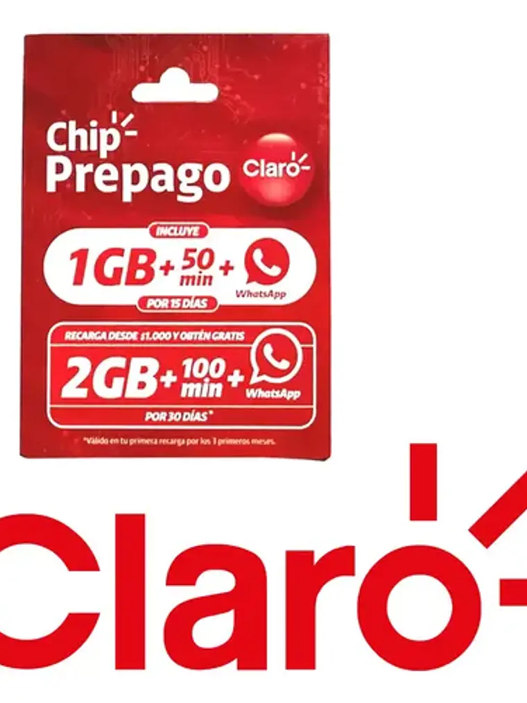 Chip Claro 1Gb + 50 Minutos 1