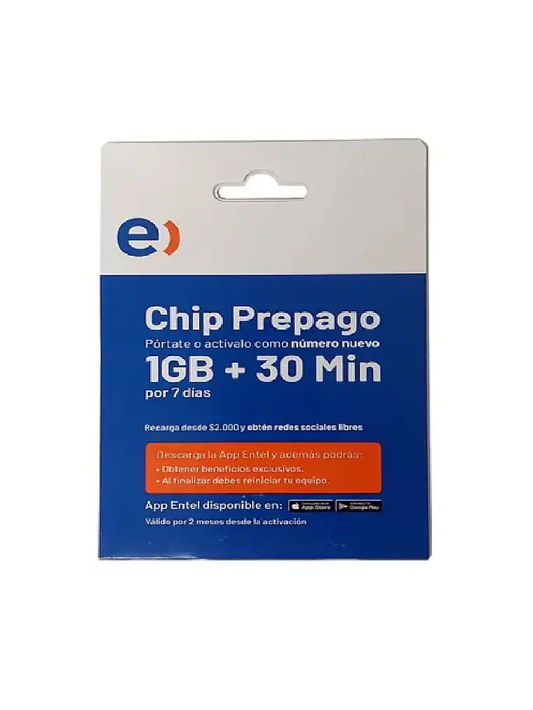 Chip Entel 1Gb+30Min 1