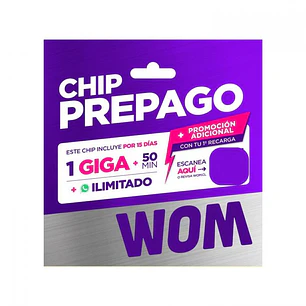  Chip Wom 1 Giga + 50 Minutos