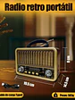 Radio Portatil Mini Retro Vintage Am/SW/FM Bluetooth Tasbel - Miniatura 2