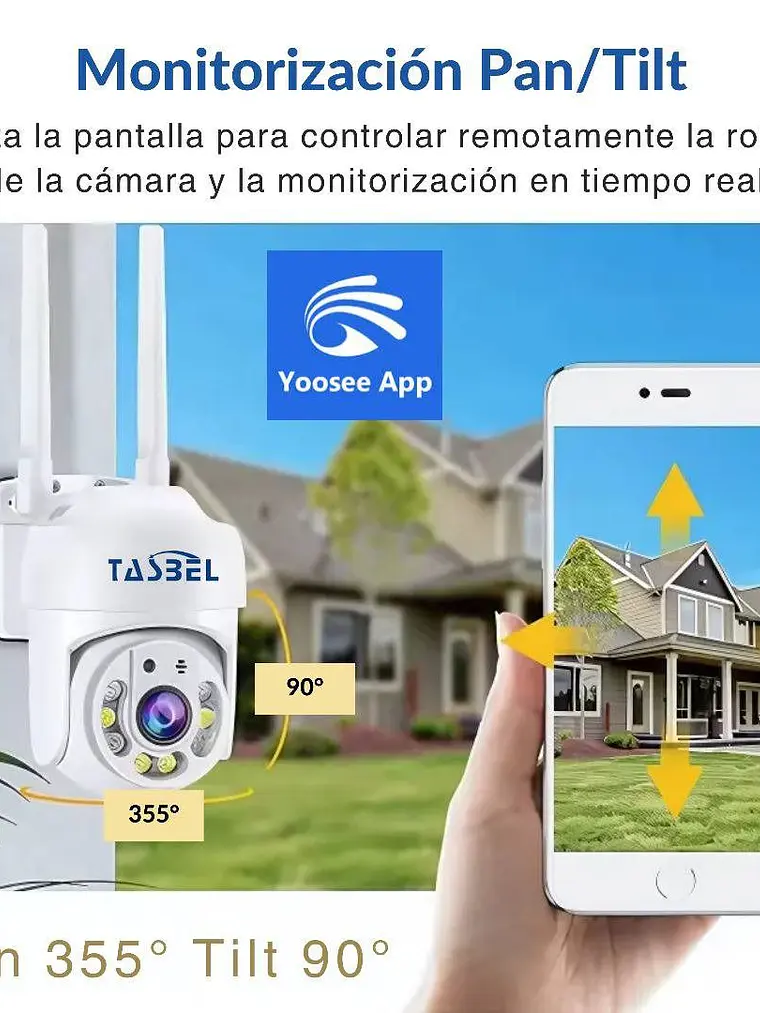 Camara Seguridad Wifi Exterior App Yoose 1080p Tasbel 3