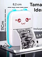 Mini Impresora Portátil Térmica Blanco y Negro BT Recargable - Miniatura 5