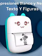Mini Impresora Portátil Térmica Blanco y Negro BT Recargable - Miniatura 6