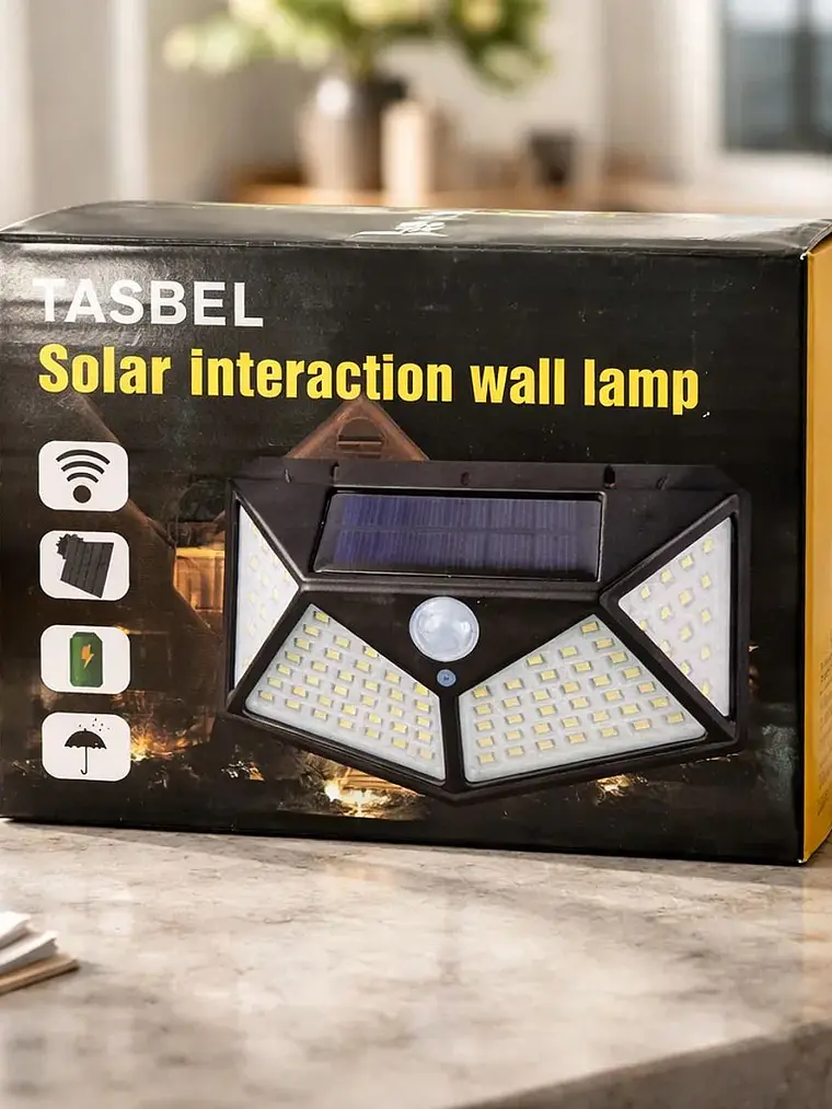 Farol Solar de 100 LEDs con Sensor de Movimiento 1