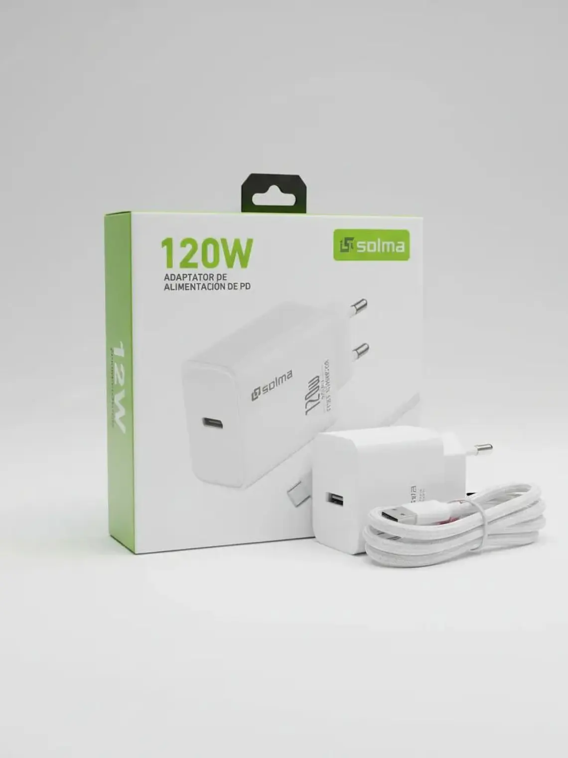 Cargador de Alta Potencia 120W con Cable Tipo C 1