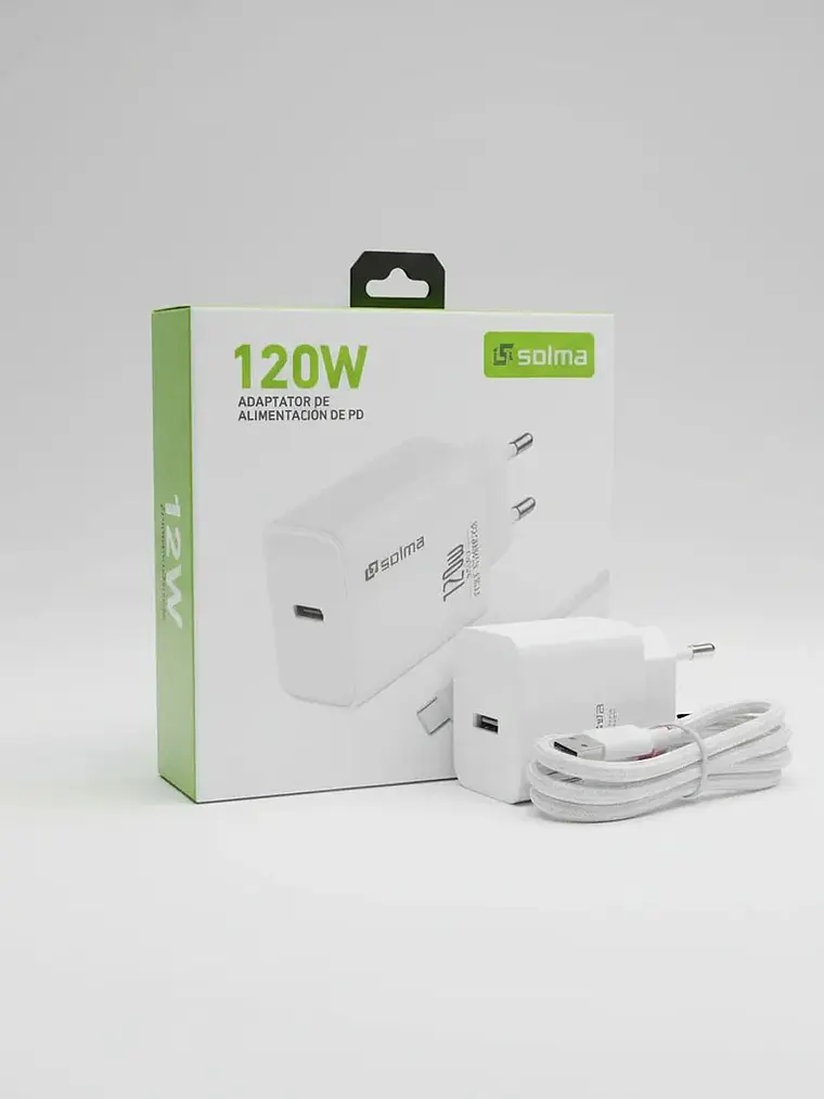 Cargador de Alta Potencia 120W con Cable Tipo C 1