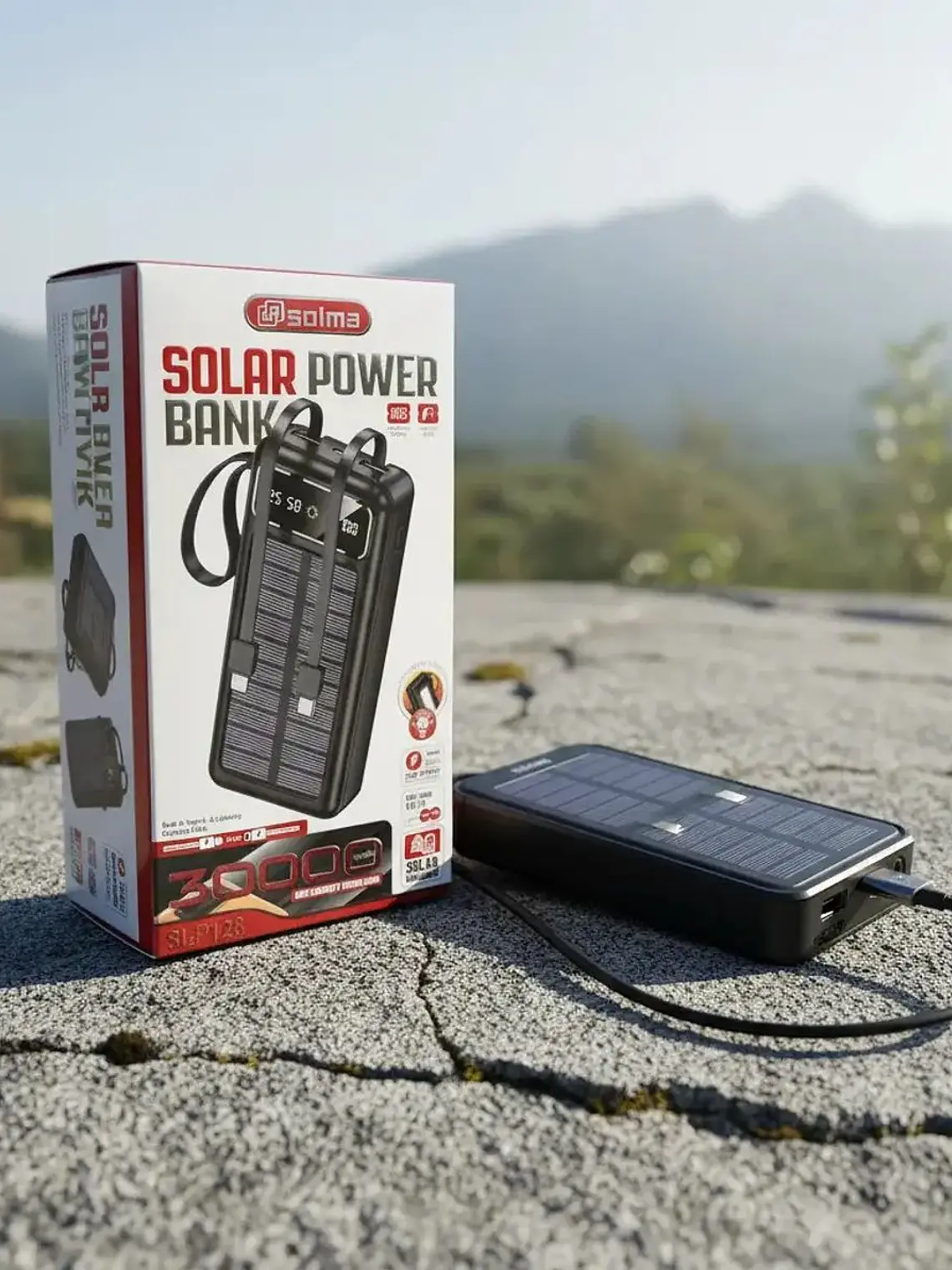Power Bank Solar 30000mah Modelo Sl-p128 Solma 2